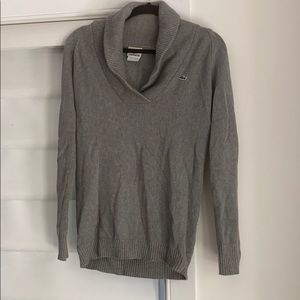 Lacoste Gray knit shawl collar sweater